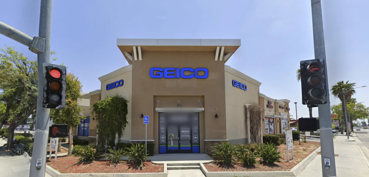 Exterior of the Geico insurance office in Anahiem, Calif. (Google street view)