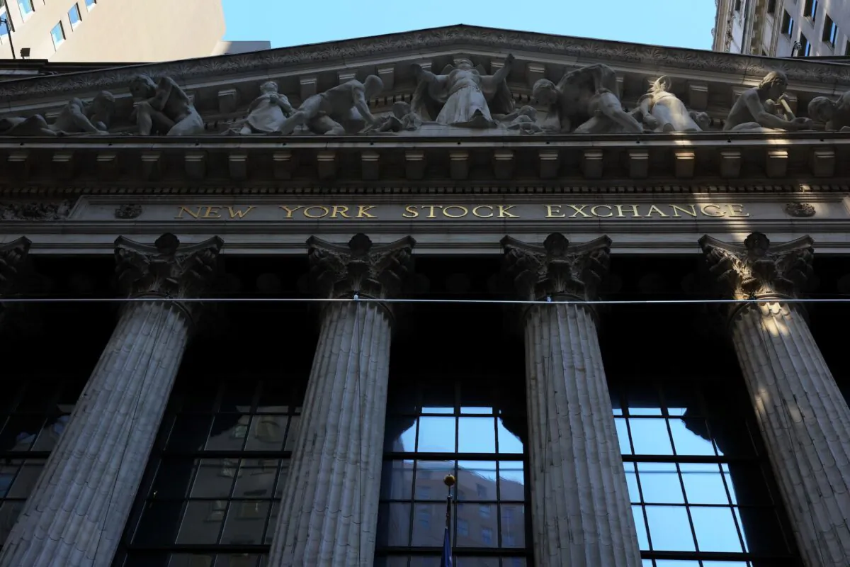 The New York Stock Exchange during morning trading in New York on July 13, 2022. (Michael M. Santiago/Getty Images)