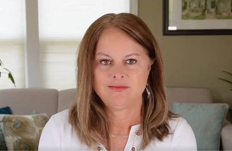 Carolyn Burjoski, a former Waterloo Region District School Board teacher, was ejected from a school board meeting in January 2022 after raising questions about the age-appropriateness of some books in elementary school libraries that deal with gender transition. (Screenshot via The Epoch Times)