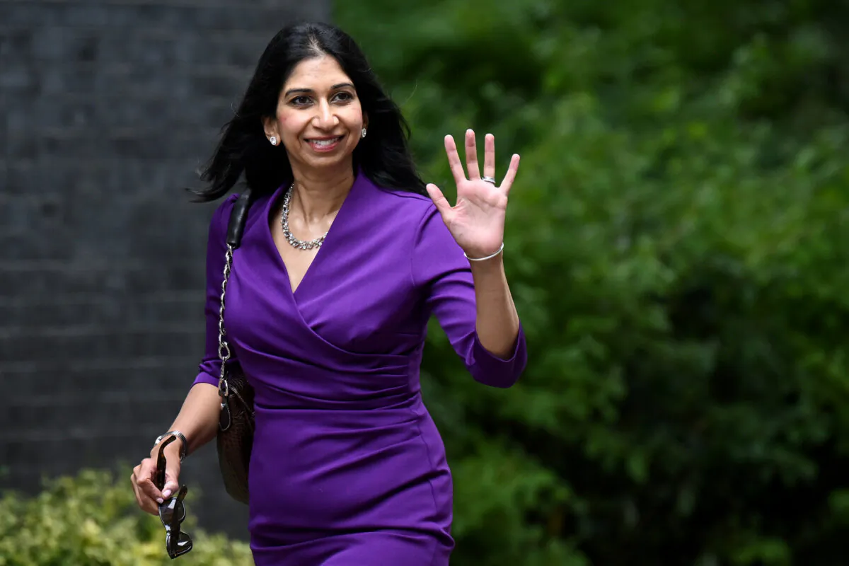 Attorney General Suella Braverman arrives for a Cabinet meeting at 10 Downing Street, London, on July 12, 2022. (Leon Neal/Getty Images)