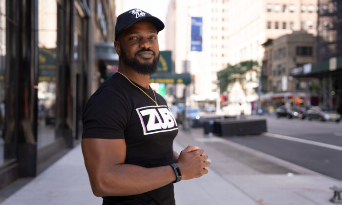 Rapper, author, and podcaster Nzube Olisaebuka Udezue, better known as Zuby. (Otabius Williams/The Epoch Times)