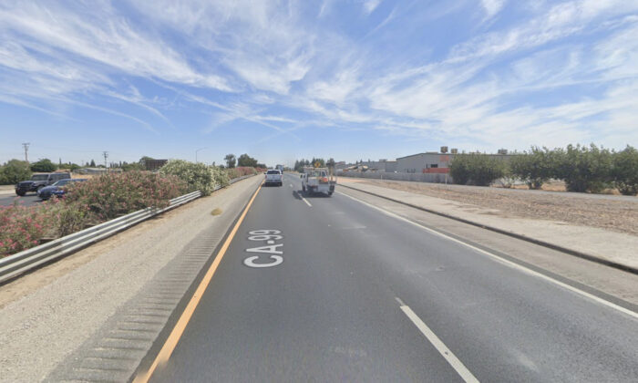 California State Route 99 in Tulare in June 2022. (Google Maps/Screenshot via The Epoch Times)