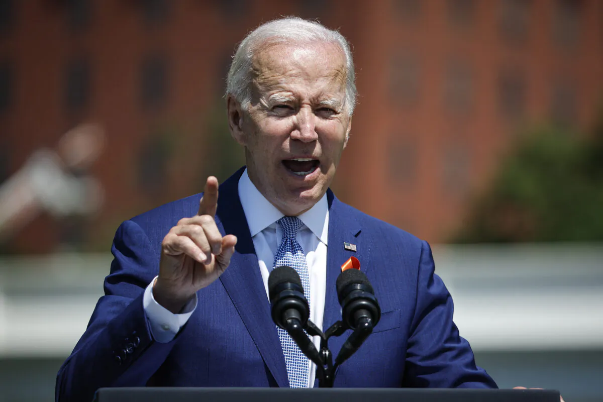 President Joe Biden delivers remarks at an event in Washington on July 11, 2022. (Chip Somodevilla/Getty Images)
