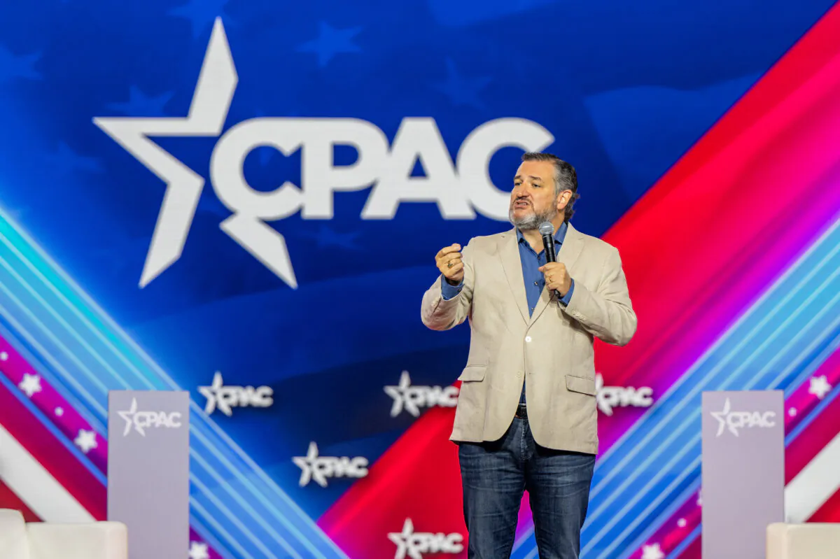 Sen. Ted Cruz (R-Texas) speaks at the Conservative Political Action Conference held at the Hilton Anatole in Dallas, Texas, on Aug. 5, 2022. (Brandon Bell/Getty Images)