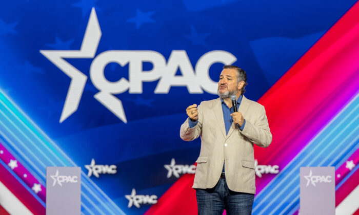 Sen. Ted Cruz (R-Texas) speaks at the Conservative Political Action Conference CPAC held at the Hilton Anatole in Dallas, Texas, on Aug. 5, 2022. (Brandon Bell/Getty Images)