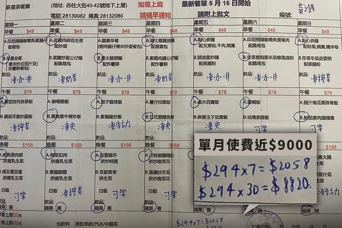 Hong Kong Protester Joshua Wong: Meals Ordered From Outside Prison Are Costly - Vimarsana News