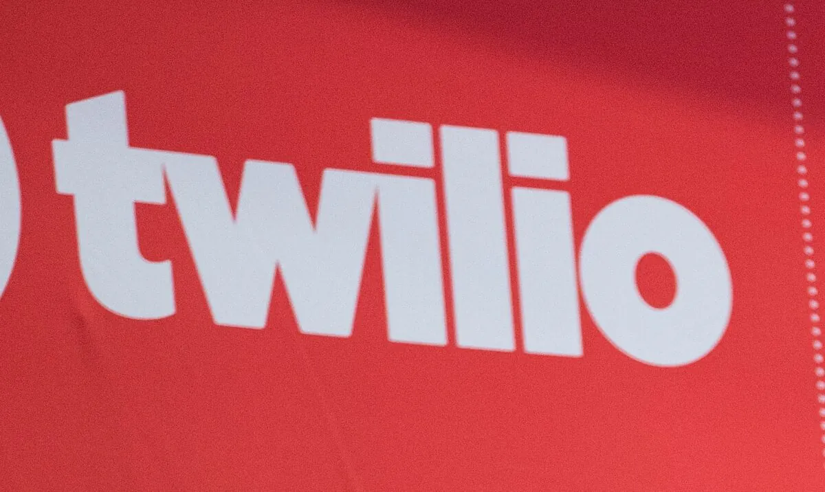 Twilio Inc.'s logo at the New York Stock Exchange in New York on June 23, 2016. (Drew Angerer/Getty Images)