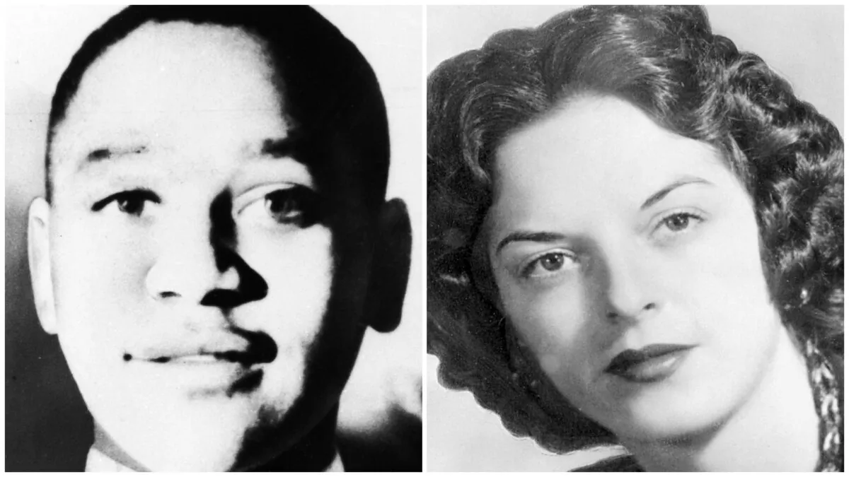 (Left) Emmett L.Till in a file photo. (AP Photo); (Right) Carolyn Bryant in 1995. (Gene Herrick/AP Photo)