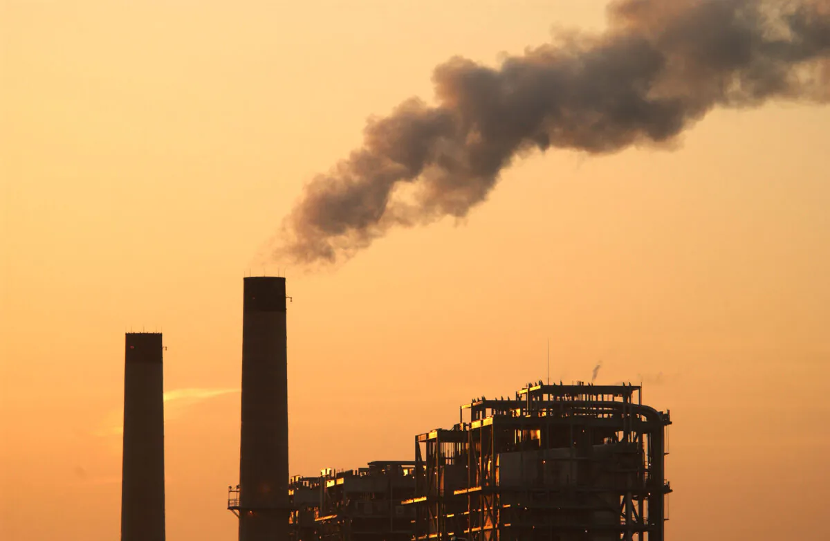 A power plant produces energy for southern California in Newport Beach, Calif., on May 9, 2002. (David McNew/Getty Images)