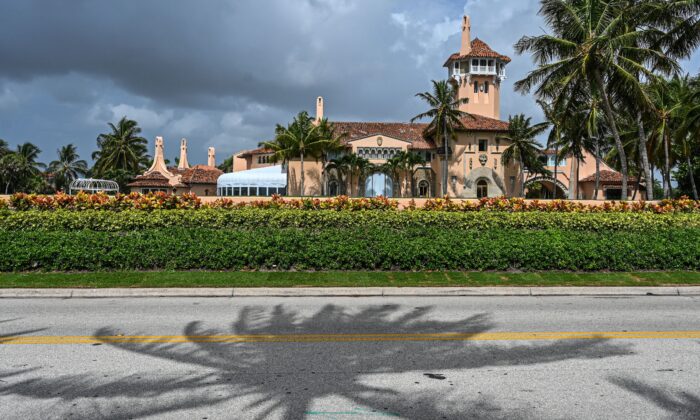 Former U.S. President Donald Trump's residence in Mar-A-Lago, in Palm Beach, Fla., on Aug. 9, 2022. (Giorgio Viera/AFP via Getty Images)