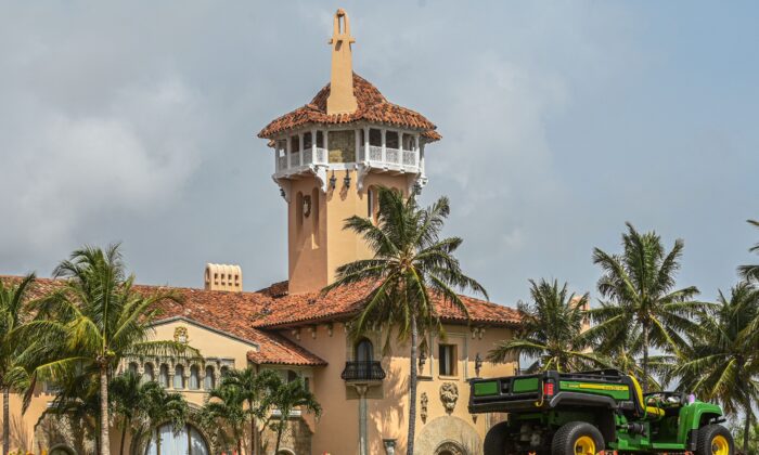 Former US President Donald Trump's residence in Mar-A-Lago, Palm Beach, Fla., on Aug. 9, 2022. (Giorgio Viera/AFP via Getty Images)