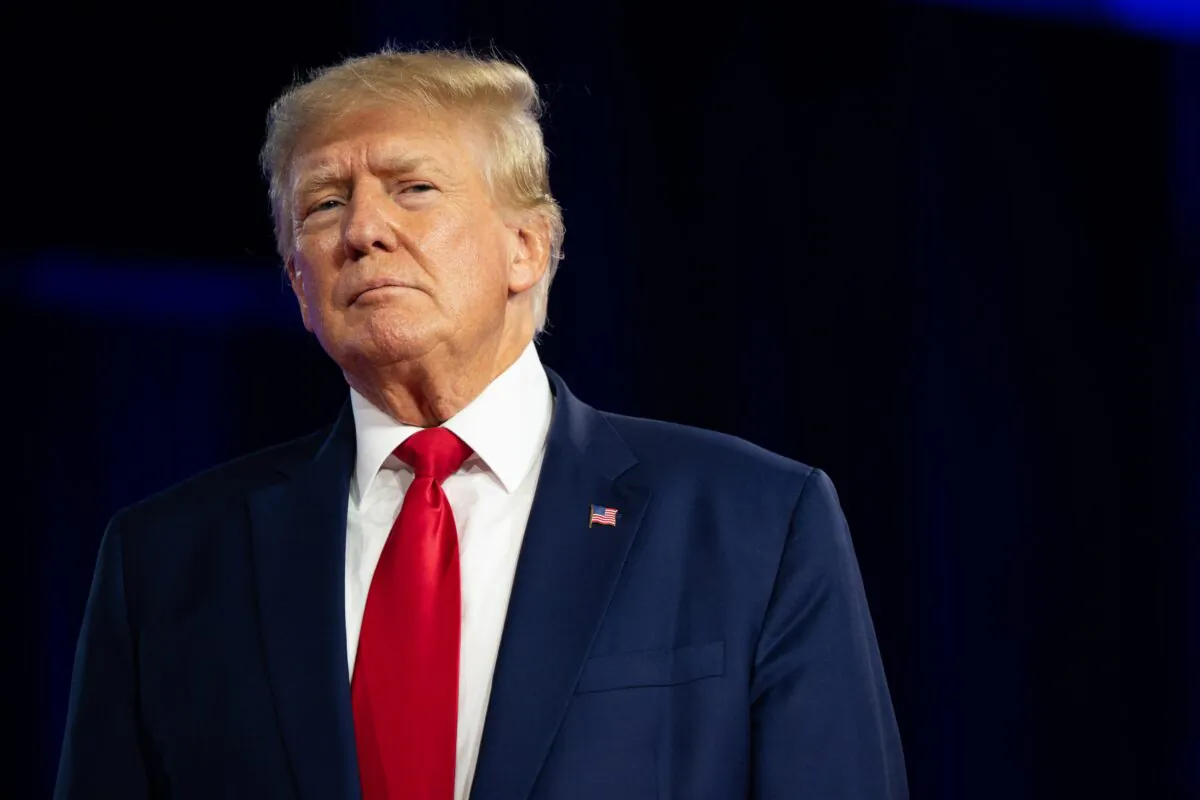 Former U.S. President Donald Trump speaks at the Conservative Political Action Conference in Dallas, Texas, on Aug. 6, 2022. (Brandon Bell/Getty Images)