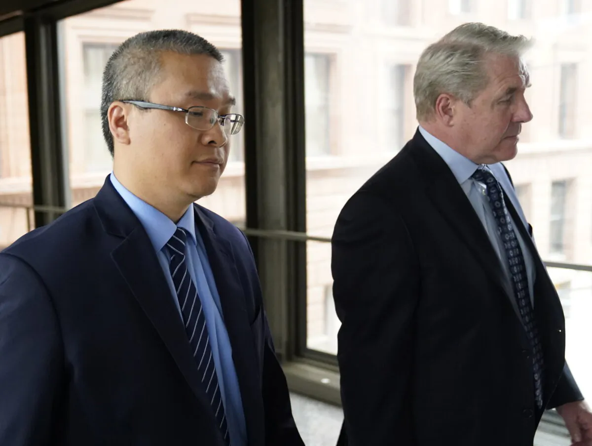 Former Minneapolis police officer Tou Thao, (L), and his attorney Robert Paule arrive for sentencing for violating George Floyd's civil rights outside the Federal Courthouse in St. Paul, Minn., on July 27, 2022. (David Joles/Star Tribune via AP)