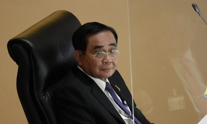 Thailand Prime Minister Prayuth Chan-ocha attends a no-confidence debate at the Parliament in Bangkok, Thailand, on July 19, 2022. (Sakchai Lalit/AP Photo)