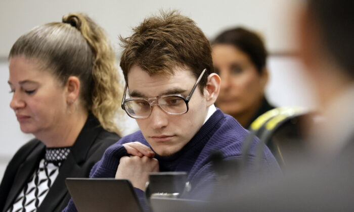 Marjory Stoneman Douglas High School shooter Nikolas Cruz at the defense table during the penalty phase of Cruz's trial at the Broward County Courthouse in Fort Lauderdale, Fla., on Aug. 24, 2022. (Amy Beth Bennett/South Florida Sun Sentinel via AP, Pool)