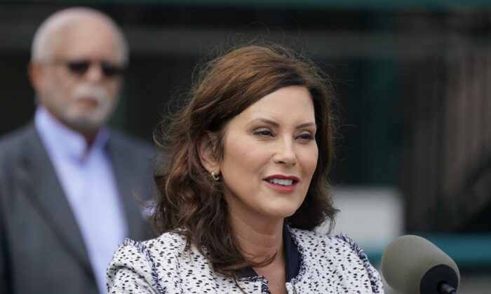 Michigan Gov. Gretchen Whitmer is pictured on  July 20, 2022, in Detroit. (AP Photo/Carlos Osorio)
