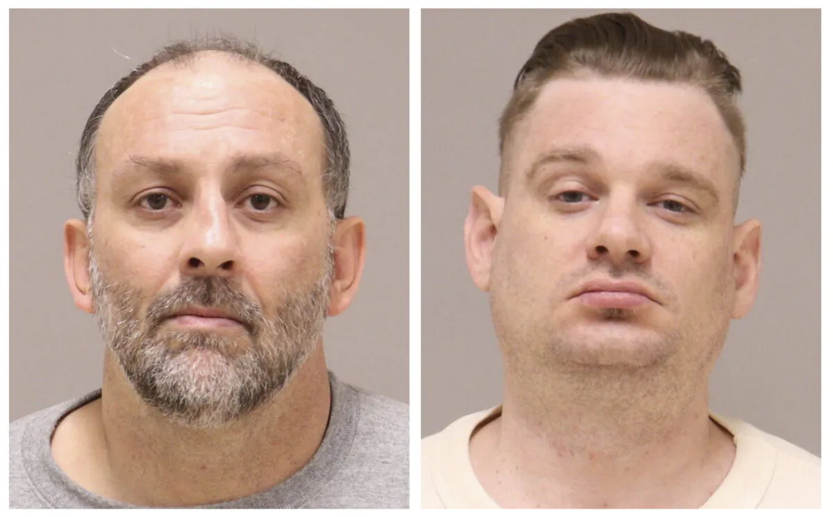 Barry Croft Jr. (L) and Adam Fox in a combo of images. (Kent County Sheriff's Office via AP)