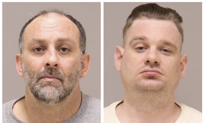Barry Croft Jr. (L) and Adam Fox in a combo of images. (Kent County Sheriff's Office via AP)