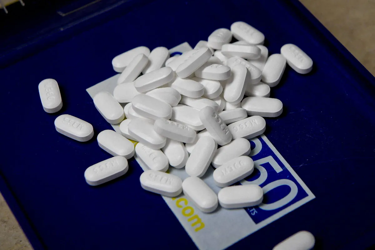 Tablets of the opioid-based Hydrocodone at a pharmacy in Portsmouth, Ohio, on June 21, 2017.  (Bryan Woolston/Reuters)