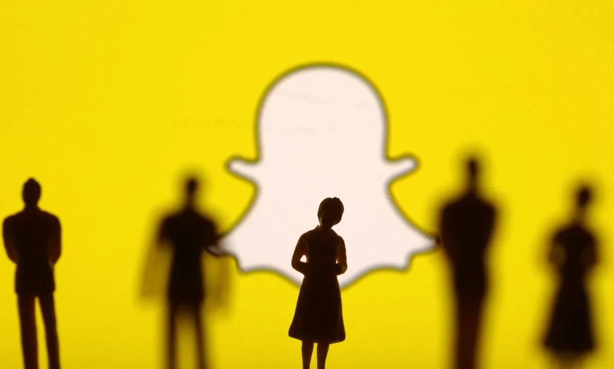 Snapchat logo in a photo illustration taken on July 28, 2022. (Dado Ruvic/Illustration/Reuters)