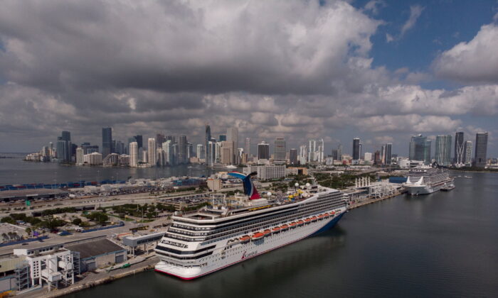 The Carnival cruise ship Sunrise is seen docked at Miami Port, in Miami, Fla., on June 18, 2022. (Reuters/Marco Bello/File Photo)