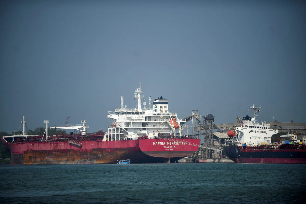 Oil tankers are docked at the port of Tuxpan, in Veracruz state, Mexico, on April 22, 2020. (Oscar Martinez/Reuters)