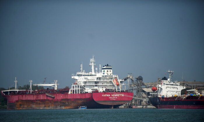 Oil tankers are docked at the port of Tuxpan, in Veracruz state, Mexico, on April 22, 2020. (Oscar Martinez/Reuters)