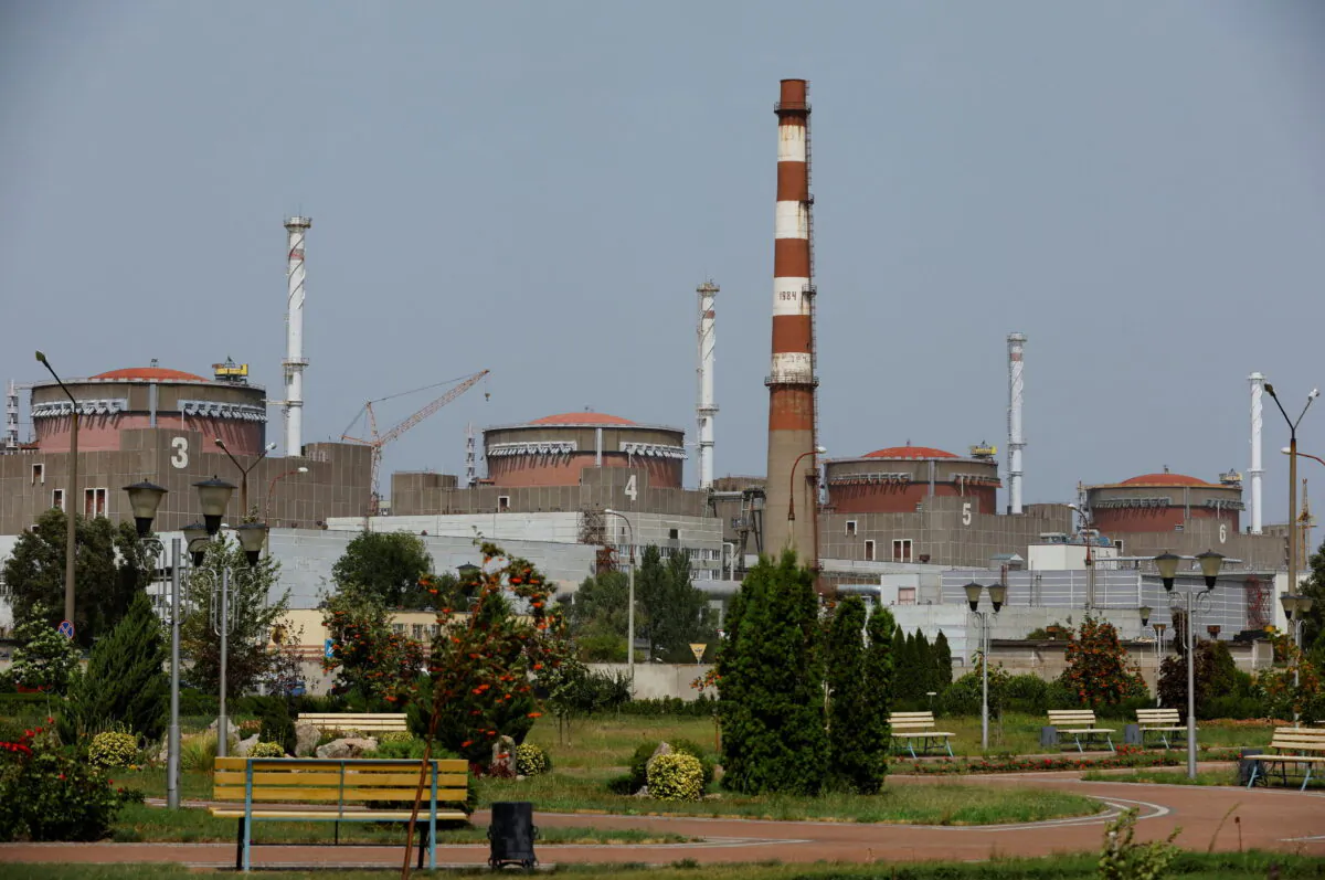 A view shows the Zaporizhzhia Nuclear Power Plant in the course of Ukraine-Russia conflict outside the Russian-controlled city of Enerhodar in Zaporizhzhia region, Ukraine, on Aug. 22, 2022. (Alexander Ermochenko/Reuters)