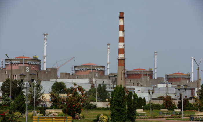 A view shows the Zaporizhzhia Nuclear Power Plant in the course of Ukraine-Russia conflict outside the Russian-controlled city of Enerhodar in Zaporizhzhia region, Ukraine, on Aug. 22, 2022. (Alexander Ermochenko/Reuters)