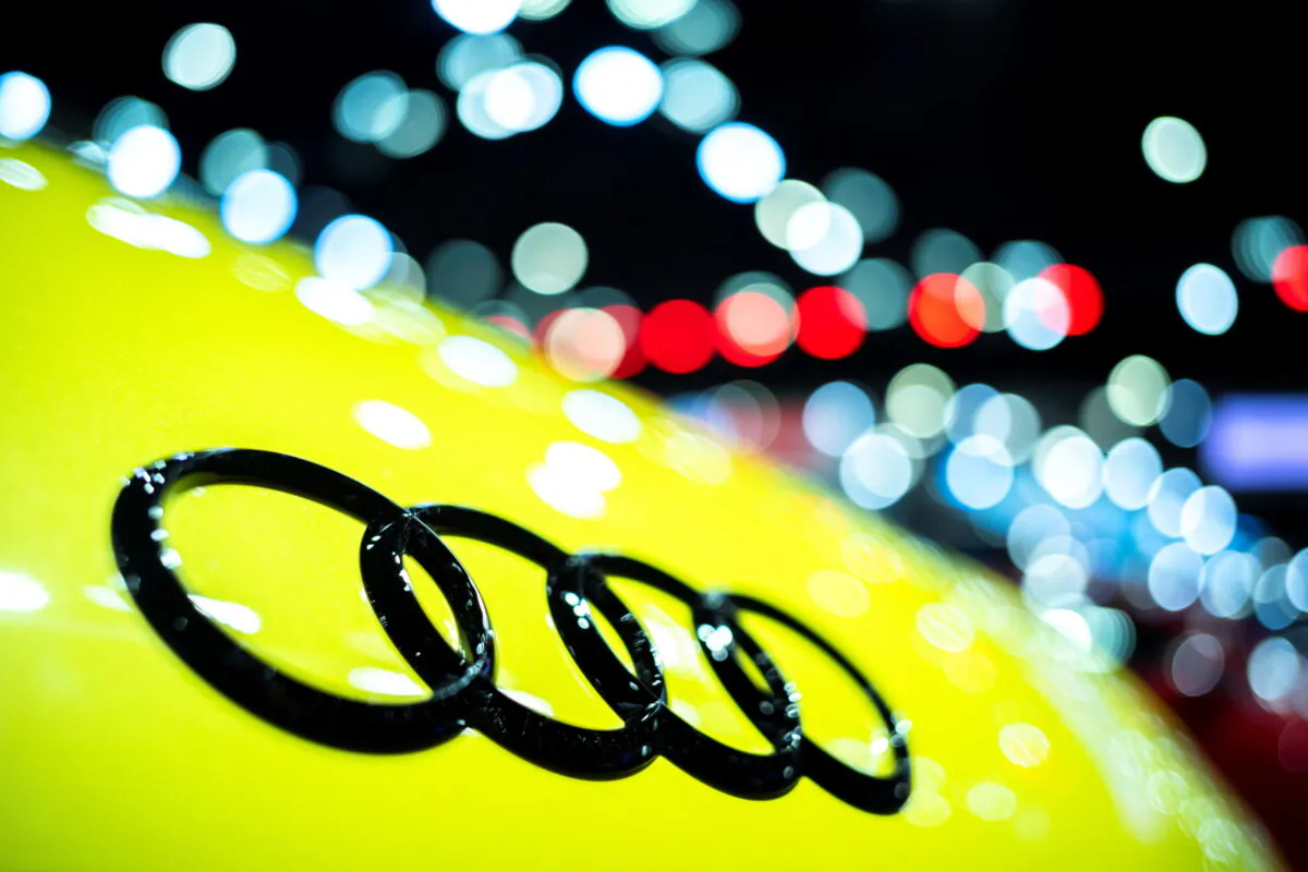 The Audi logo is pictured at the 43rd Bangkok International Motor Show, in Bangkok, Thailand, on March 22, 2022. (Athit Perawongmetha/Reuters)