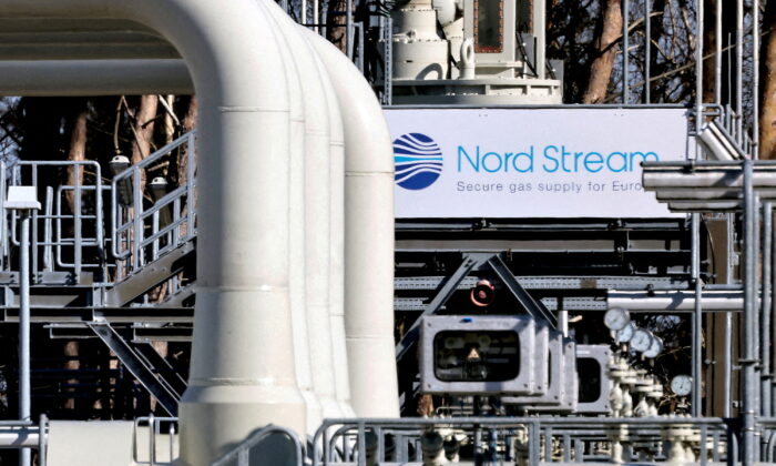 Pipes at the landfall facilities of the Nord Stream 1 gas pipeline in Lubmin, Germany, on March 8, 2022. (Hannibal Hanschke/Reuters)
