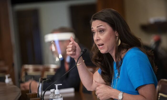 Rep. Jaime Herrera Beutler (R-Wash.) speaks during a House Appropriations Subcommittee hearing on Capitol Hill in Washington on June 4, 2020. (Al Drago/Pool/Getty Images)