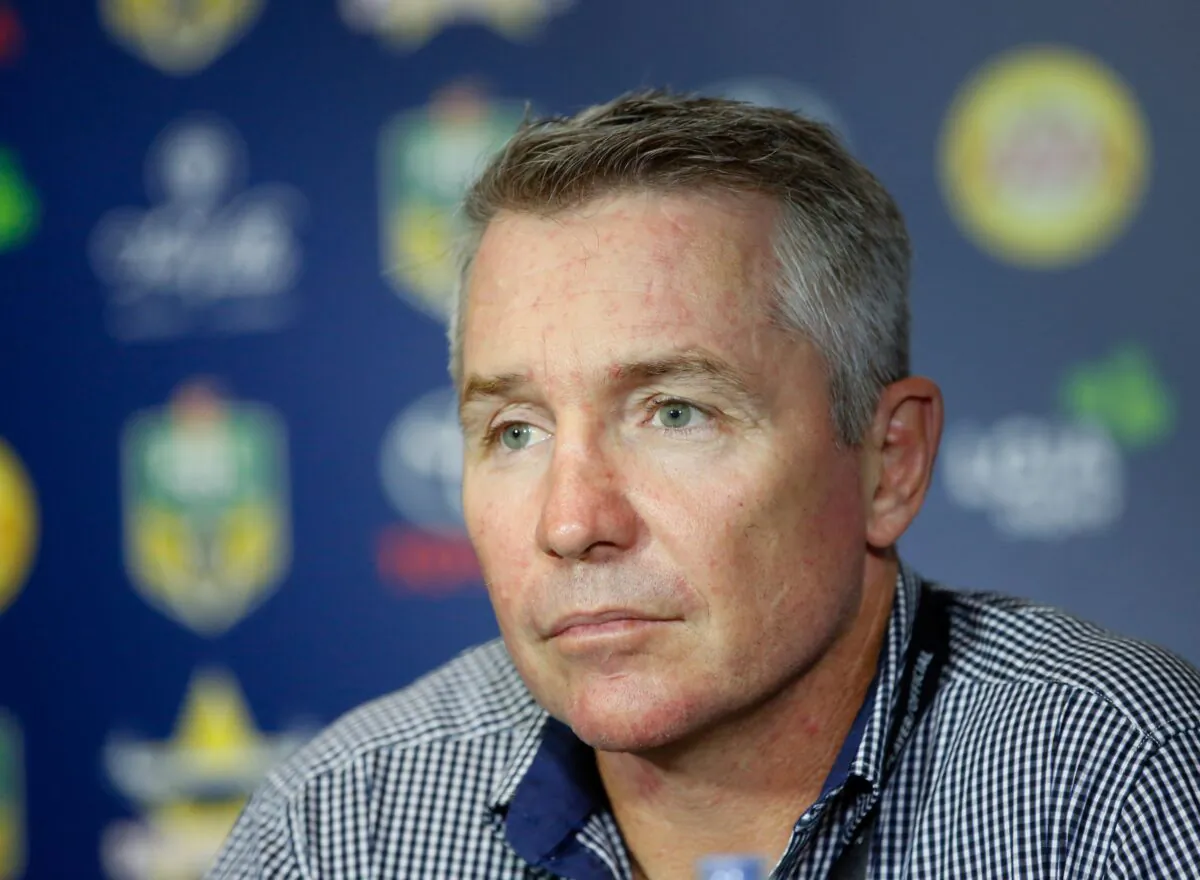 Coach Paul Green at the post game media conference after the Round 6 NRL match between the North Queensland Cowboys and the Wests Tigers at 1300SMILES Stadium in Townsville, Saturday, April 8, 2017