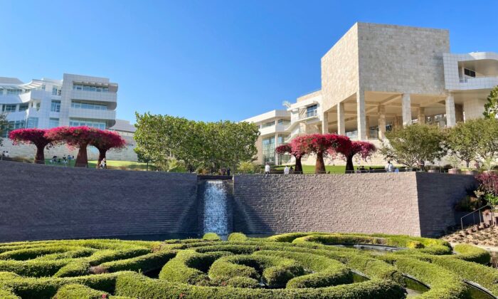 The Central Garden of the Getty Center is seen in Los Angeles, Calif., on July 29, 2022. (Sophie Li/The Epoch Times)