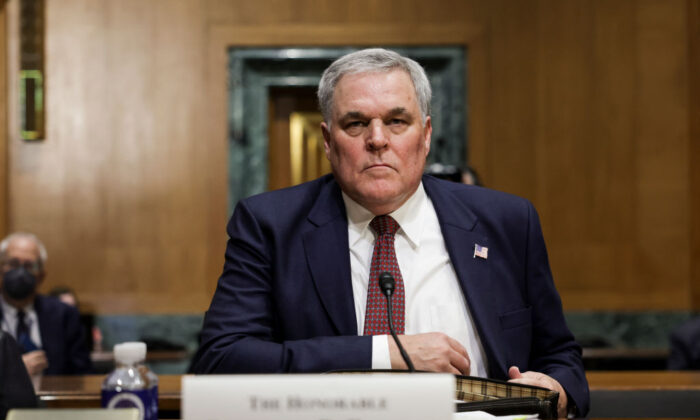 IRS Commissioner Charles Rettig testifies before the Senate Finance Committee on Capitol Hill in Washington on April 7, 2022. (Kevin Dietsch/Getty Images)