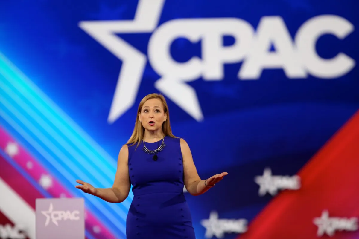 DALLAS, TX—Jenny Beth Martin, co-founder of Tea Party Patriots speaks at the Conservative Political Action Conference in Dallas at the Hilton Anatole Aug. 6, 2022. (Bobby Sanchez for The Epoch Times)