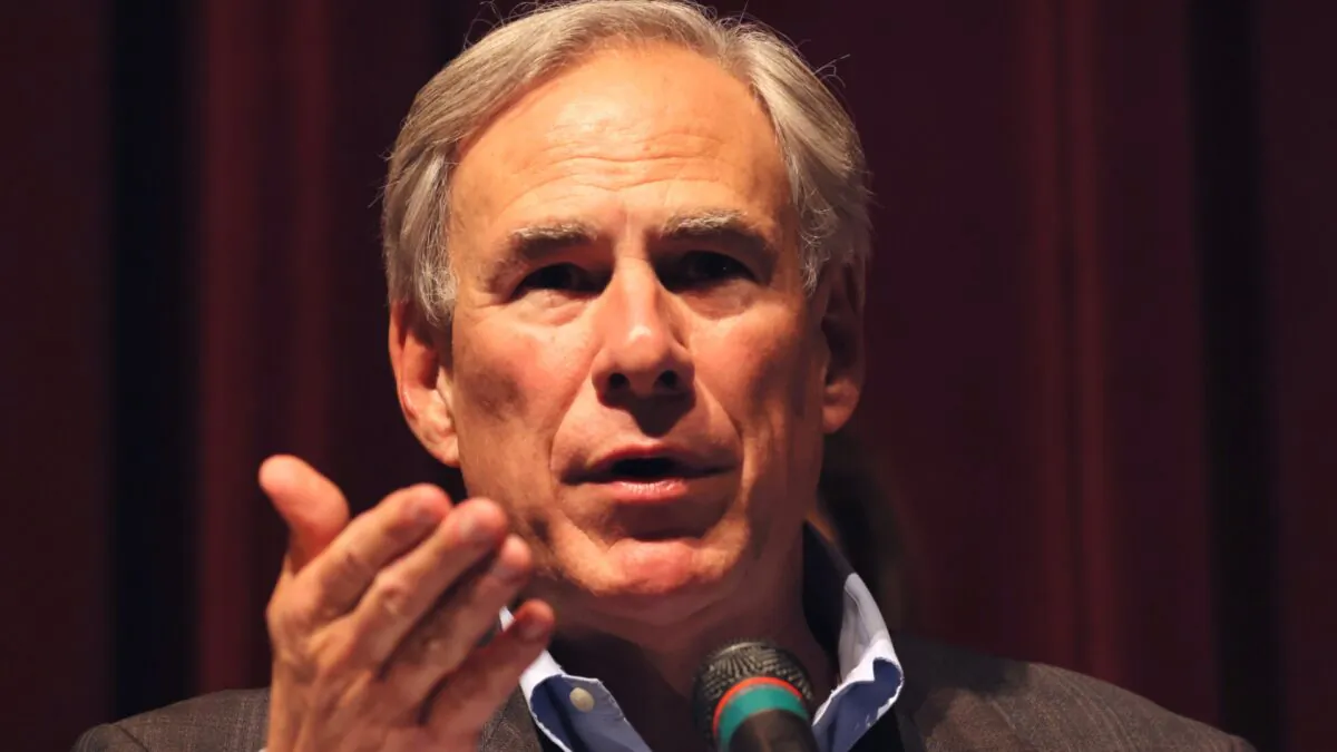 Texas Gov. Greg Abbott speaks during a press conference about the mass shooting at Uvalde High School in Uvalde, Texas, on May 27, 2022. (Michael M. Santiago/Getty Images)