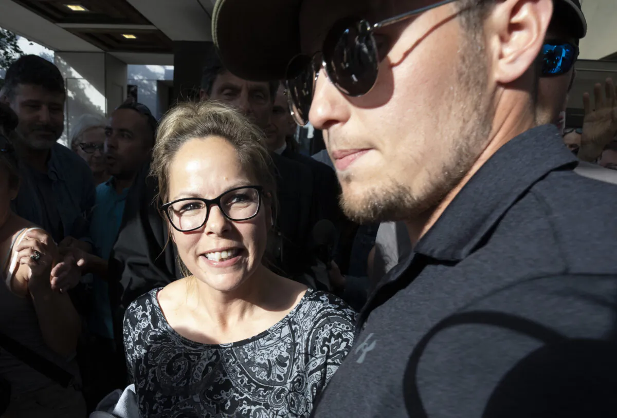 Freedom Convoy organizer Tamara Lich leaves the courthouse after being released from jail in Ottawa on July 26, 2022. (The Canadian Press/Adrian Wyld)