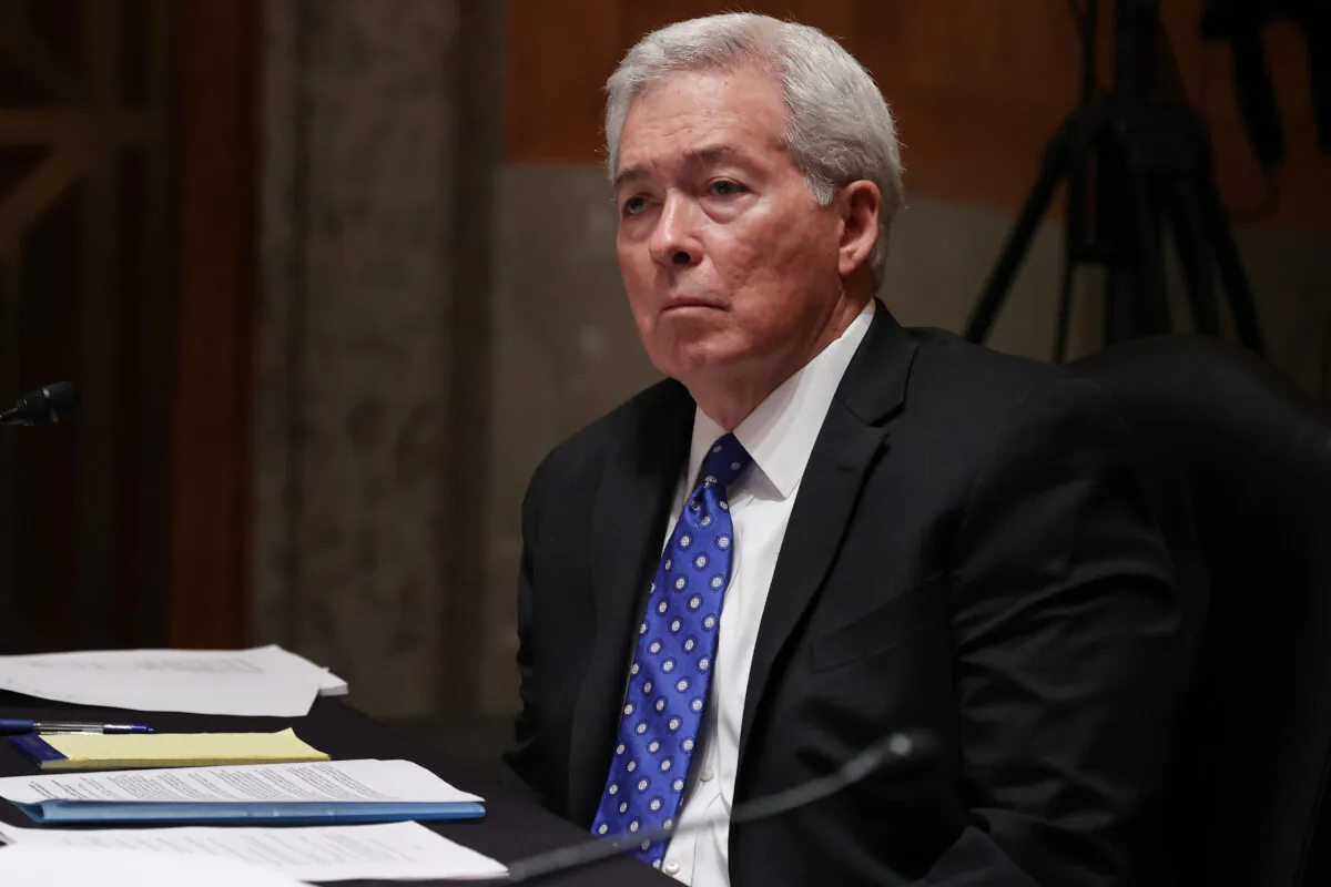 Former FBI Assistant Director for Intelligence Kevin R. Brock testifies before the Senate Homeland Security Committee about the Crossfire Hurricane investigation in the Dirksen Senate Office Building on Capitol Hill on Dec. 3, 2020. (Chip Somodevilla/Getty Images)