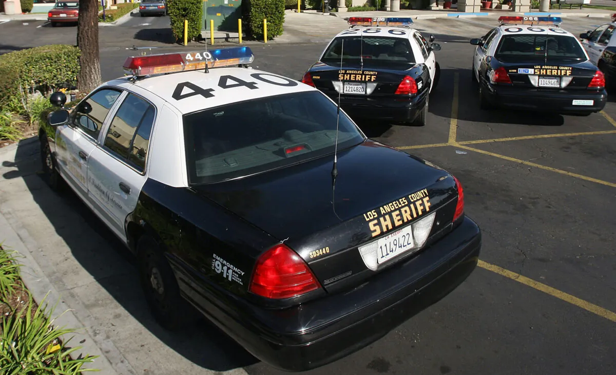 Los Angeles County Sheriff's cars in Compton, Calif., on March 3, 2009. (David McNew/Getty Images)