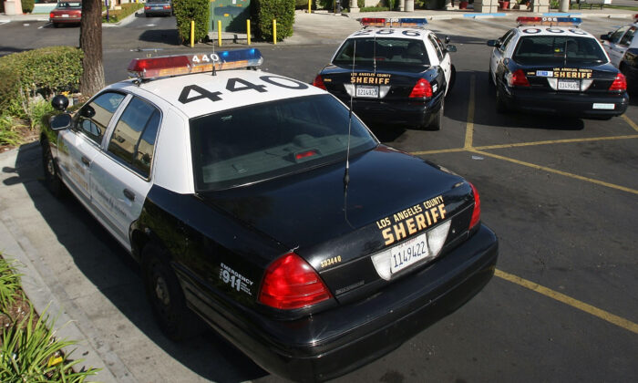 Los Angeles County Sheriff's cars in Compton, Calif., on March 3, 2009. (David McNew/Getty Images)
