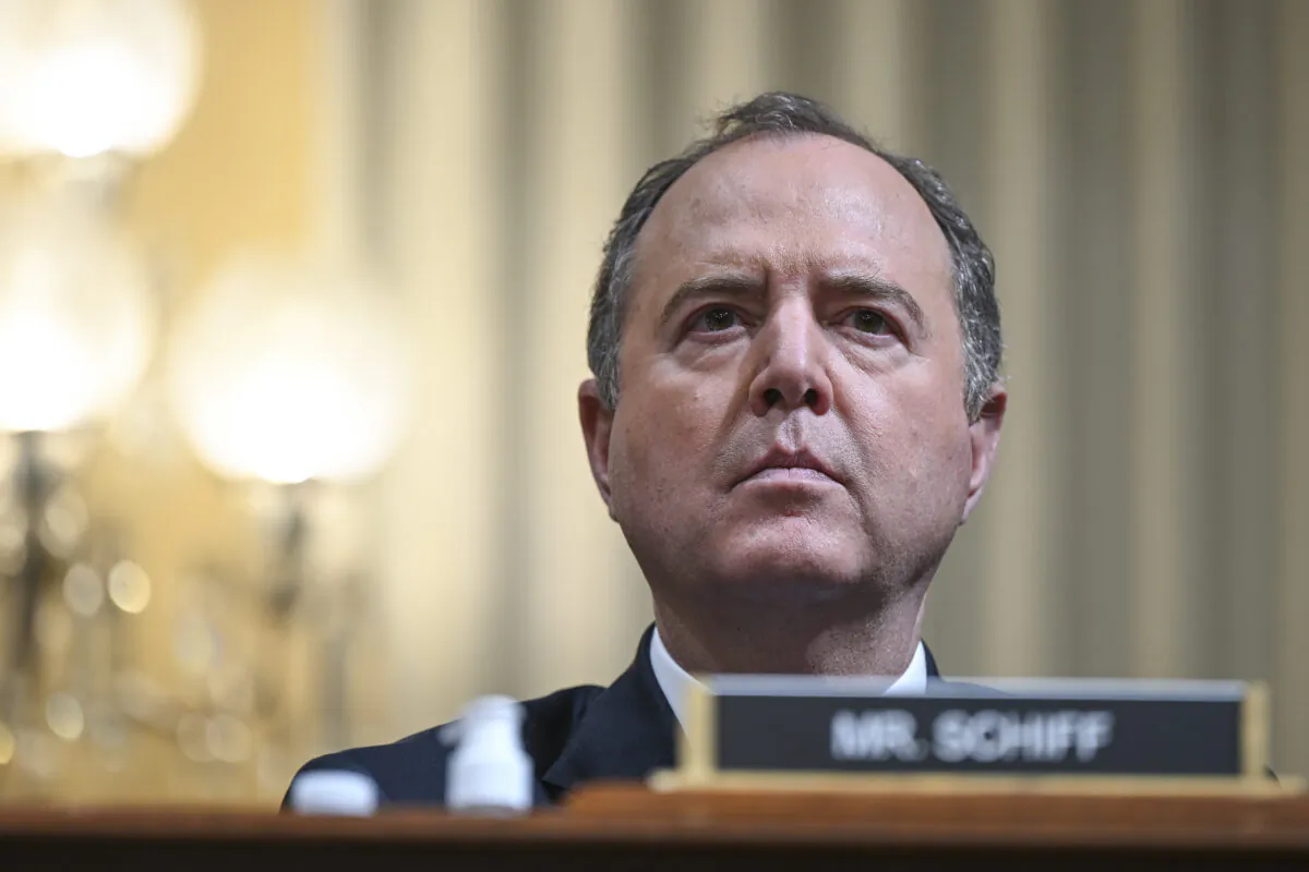 Rep. Adam Schiff (D-Calif.) takes part in a hearing in Washington on June 28, 2022. (Brandon Bell/Getty Images)