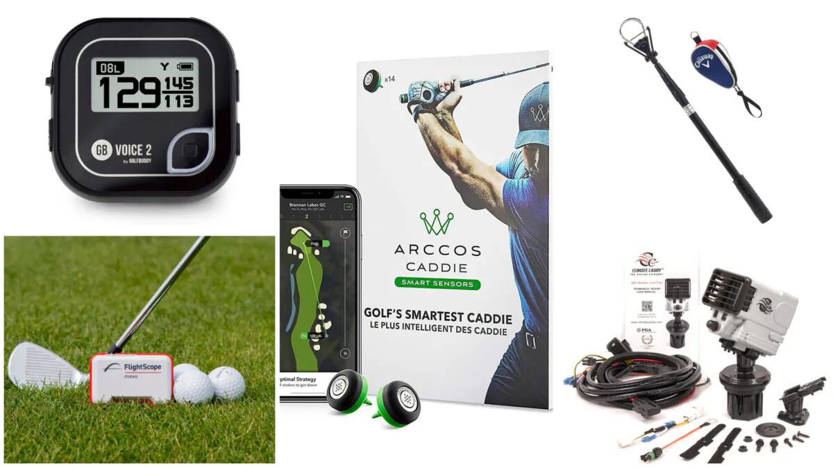 (Courtesy of Flightscope, Climate Caddy, Arccos, GolfBuddy, Callaway)