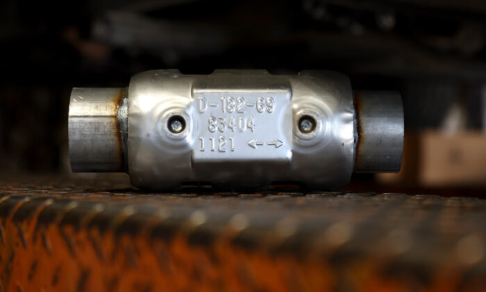 File photo of a catalytic converter. (Justin Sullivan/Getty Images)