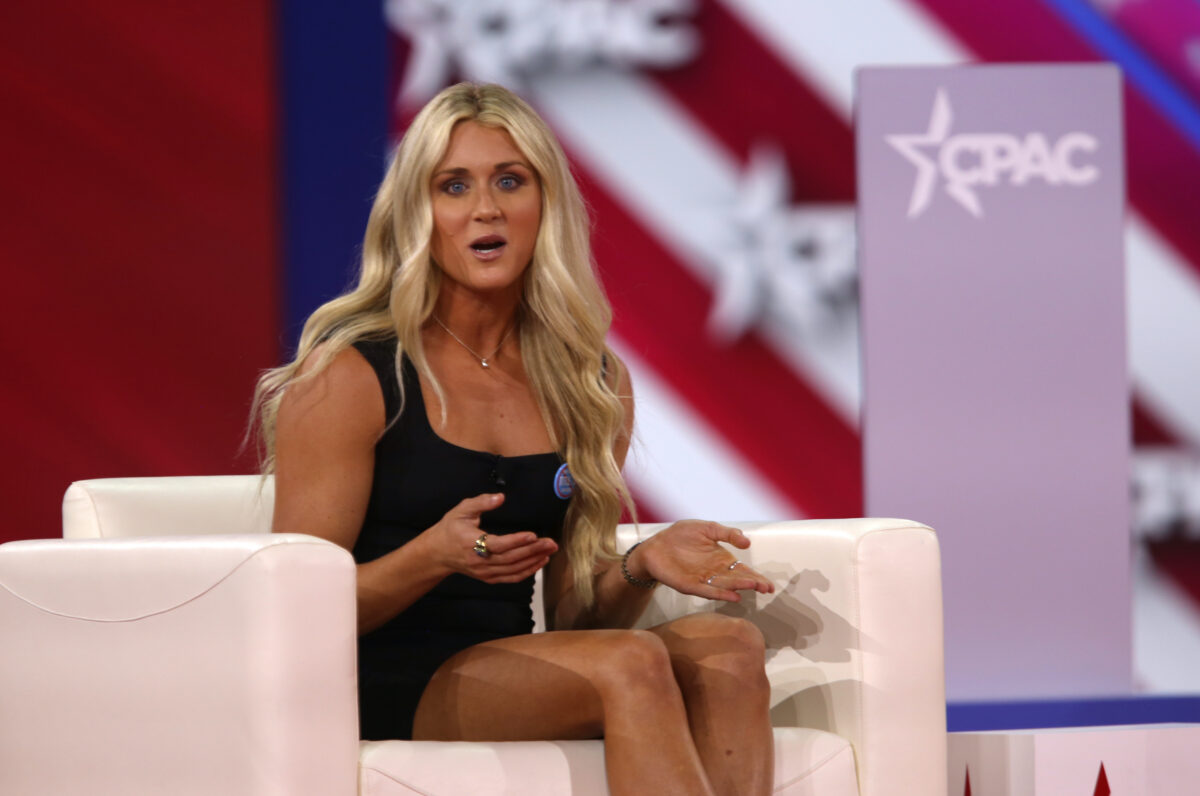 NextImg:NCAA Swimmer Riley Gaines Assaulted by Transgender Activist at San Francisco State University