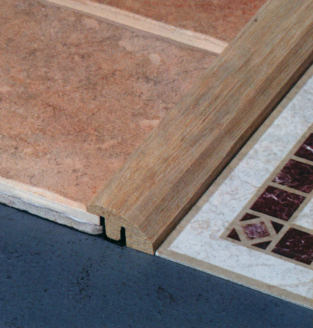 A multifloor transition threshold is a solution because it is designed to bridge two different levels or materials of flooring. (MD Building Products/TNS)