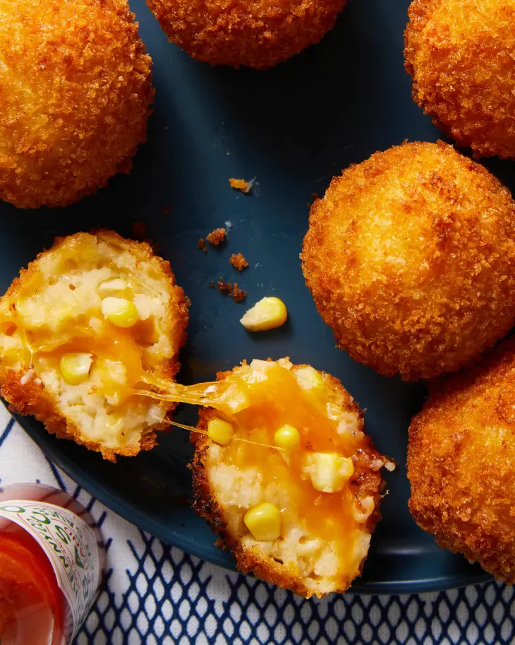 Super cheesy corn and potato croquettes. (Chris Simpson/TNS)