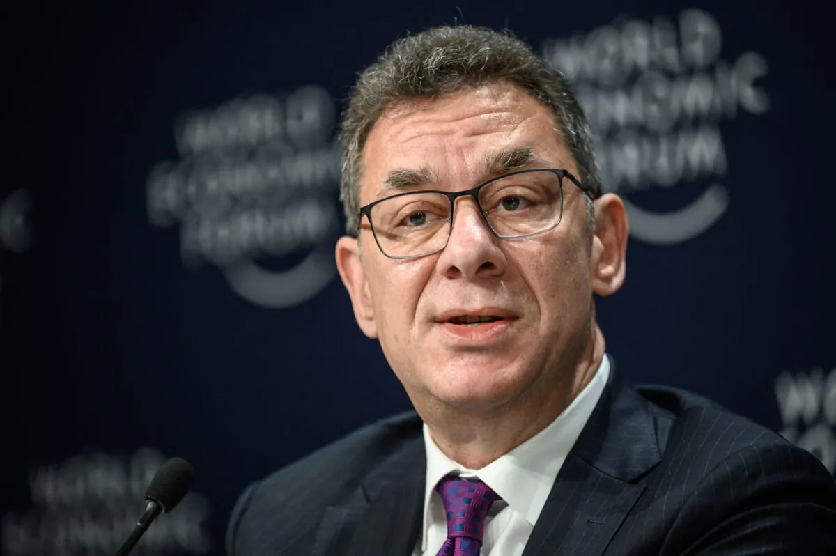 Pfizer CEO Albert Bourla in Davos, Switzerland, on May 25, 2022. (Fabrice Coffrini/AFP via Getty Images)
