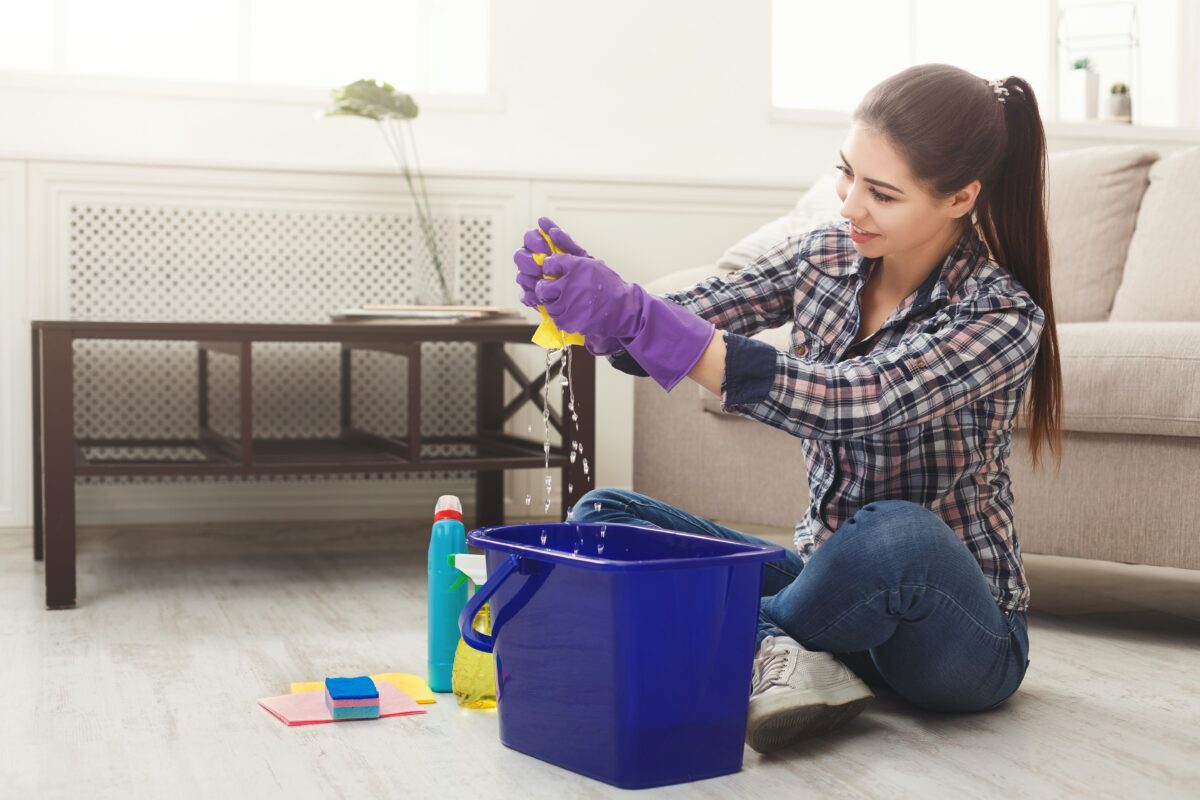 There are three methods for using hydrogen peroxide to clean your floors. (Prostock-studio/Shutterstock)