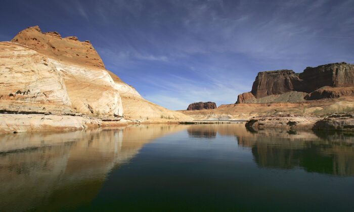 The Face Canyon at Lake Powell near Page, Ariz., on March 26, 2007. (David McNew/Getty Images)